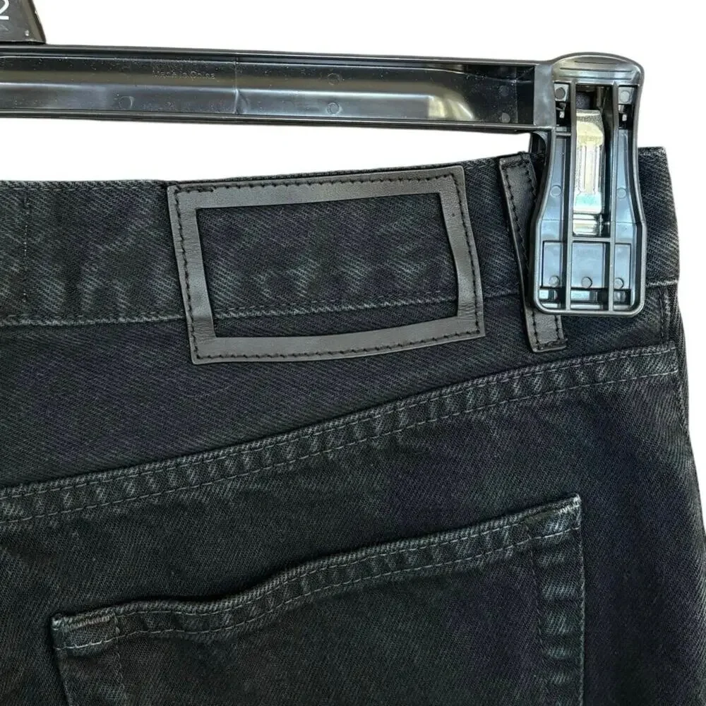 La Ligne 100% Cotton Black Isadora Wide Leg Jeans Size 27